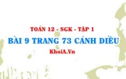 Bài 9 trang 73 Toán 12 tập 1 Cánh Diều